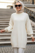 Turtleneck Cream Modest Knit Sweater 10381KR