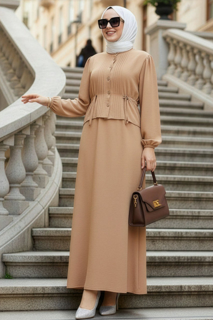 Skirted Mink Modest Two-Piece Set 20239V