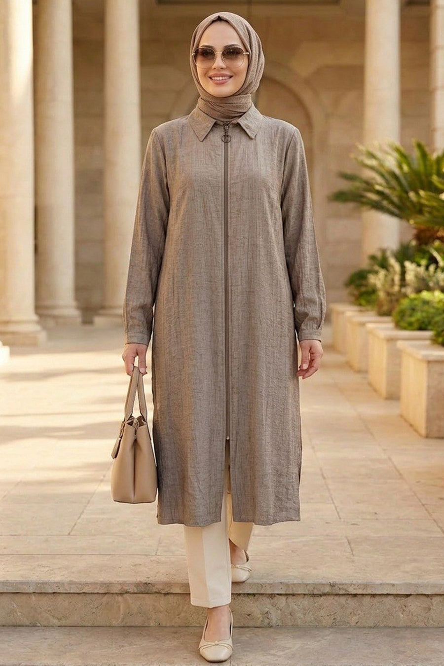 Zippered Light Mink Modest Cape 15512AV