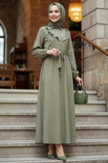 Ruffle-Detailed Mint Modest Dress 20311MINT