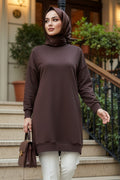Dark Brown Modest Tunic 30644KKH