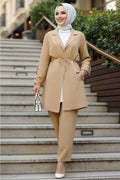 Classic Collar Biscuit Three-Piece Modest Set 34112BS